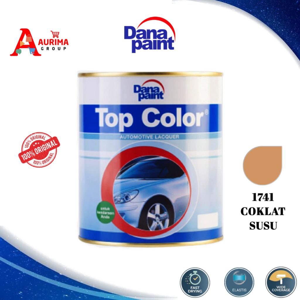 CAT DUCO COKLAT MUDA COKLAT SUSU -1741 CAT MOBIL MERK TOP COLOR 1LITER REPACK