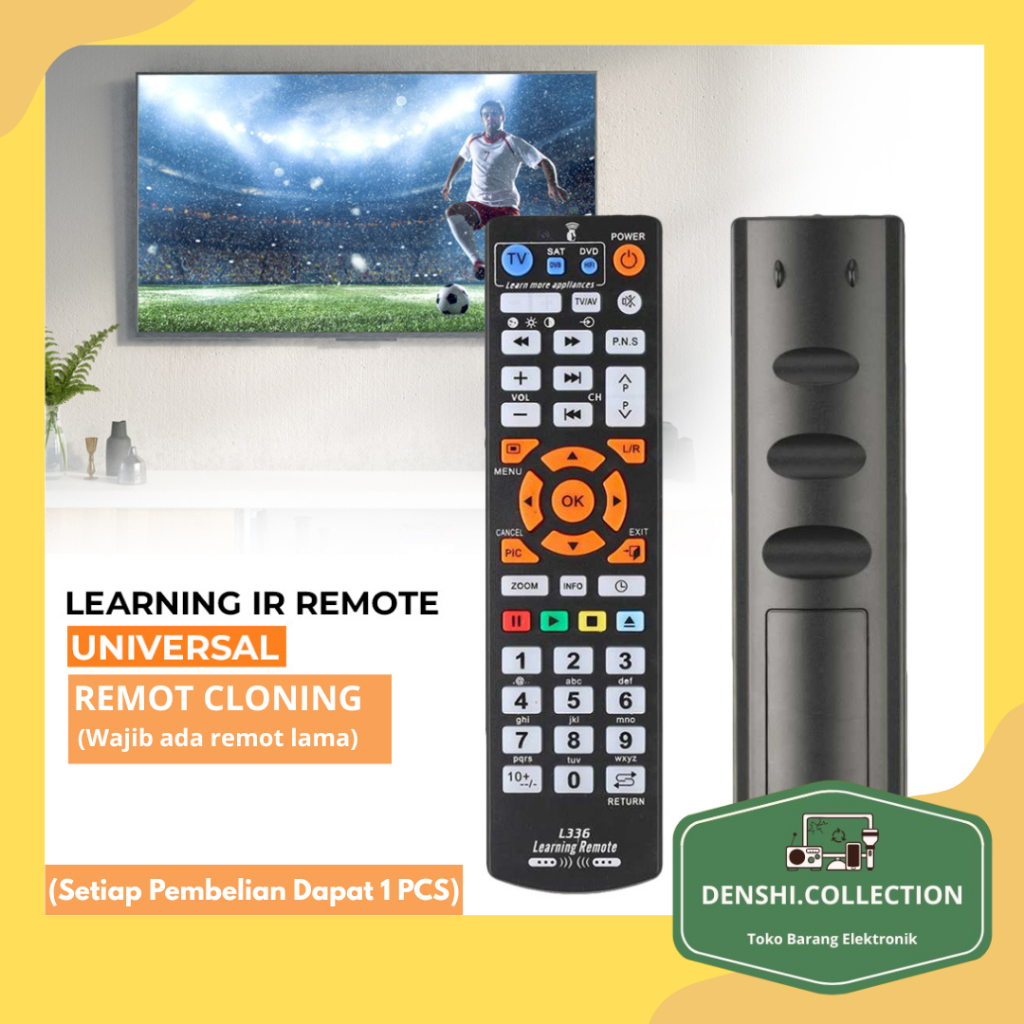 CHUNGHOP Remot Cloning Universal Learning IR Remote - L336 - Black