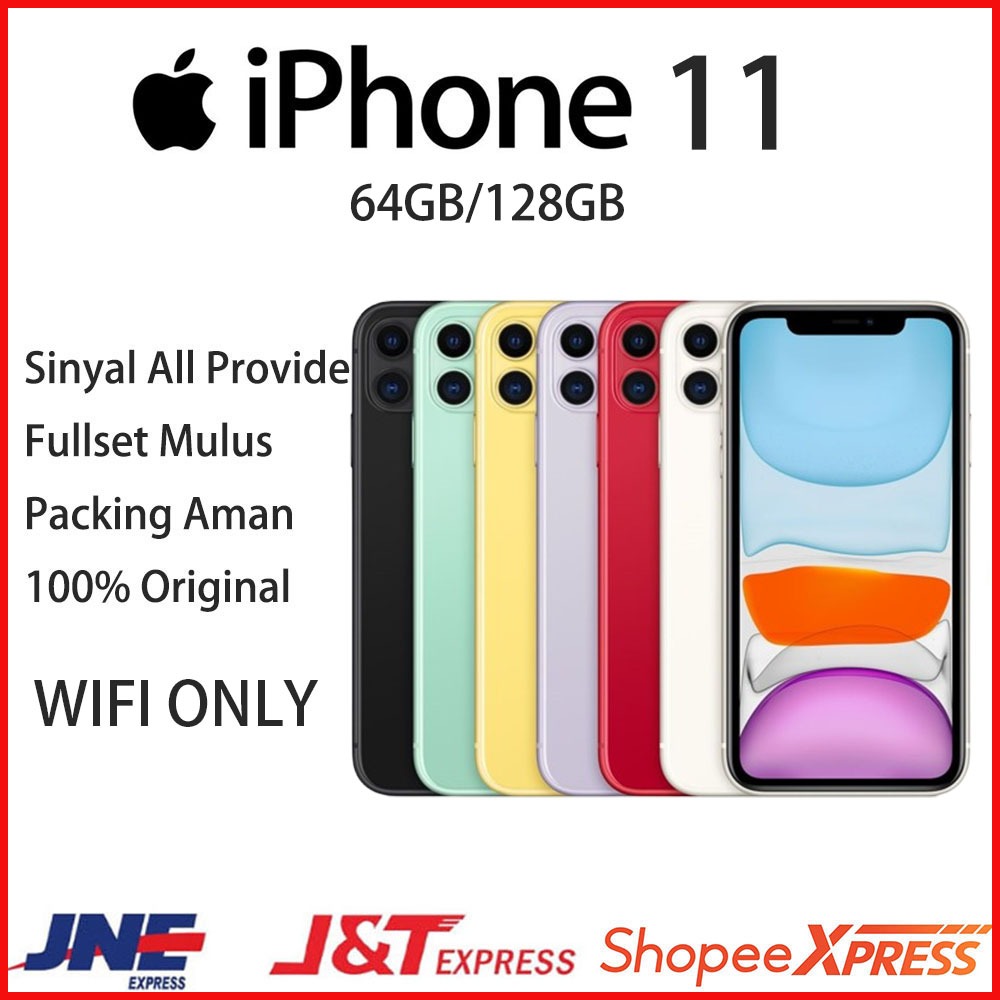 APPLE IPHONE 11 64GB/128GB HP11 WIFIONLY  SECOND FULLSET 100%mulus 3utools full green like new IP11