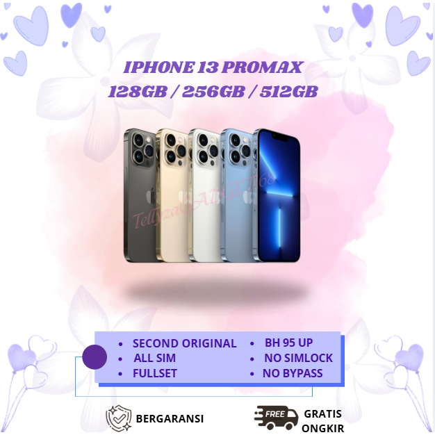 IPHONE 13 PRO MAX 128GB/256GB/512GB Second Original Inter Mulus