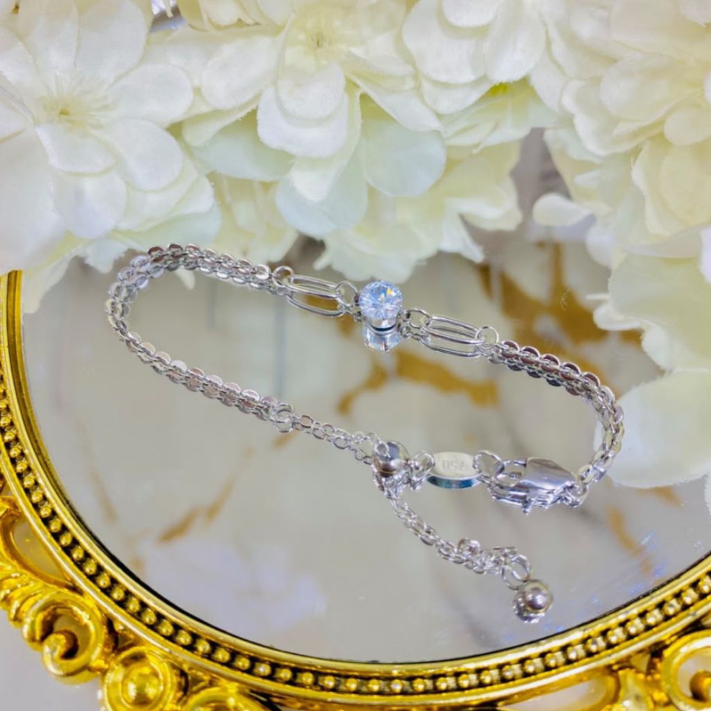 Gelang serut nagita silver titanium