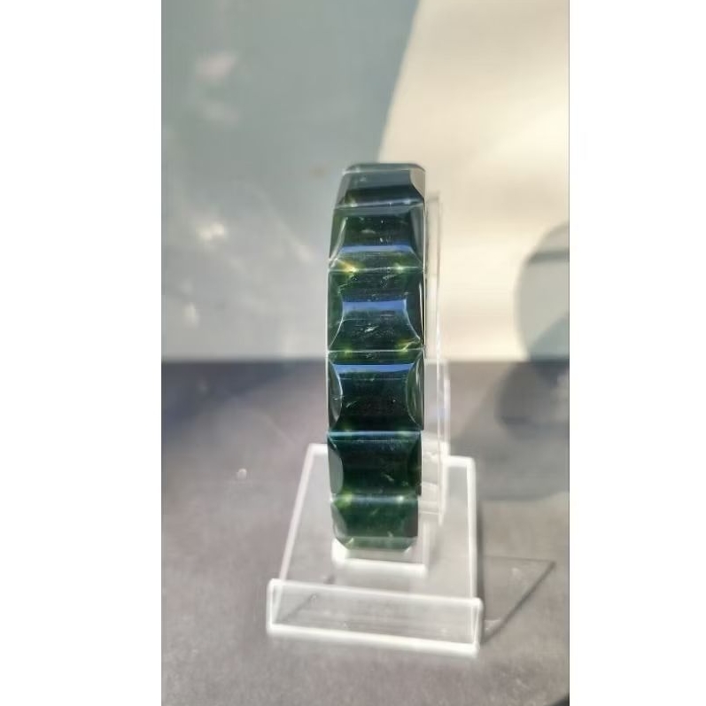 PERHIASAN GELANG PETAK BATU GIOK HIJAU NEPHRITE JADE ACEH