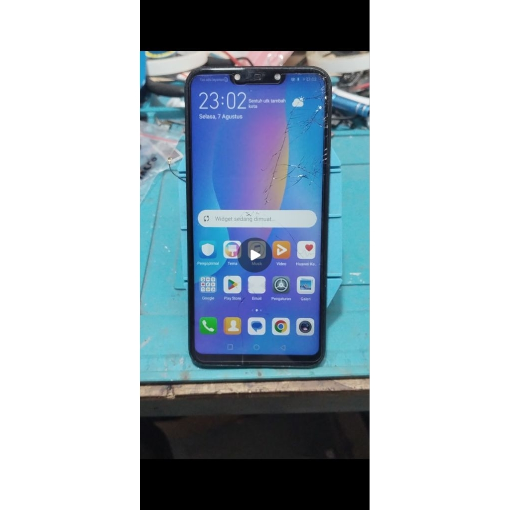 lcd copotan Nova 3i normal pecah bonus frame