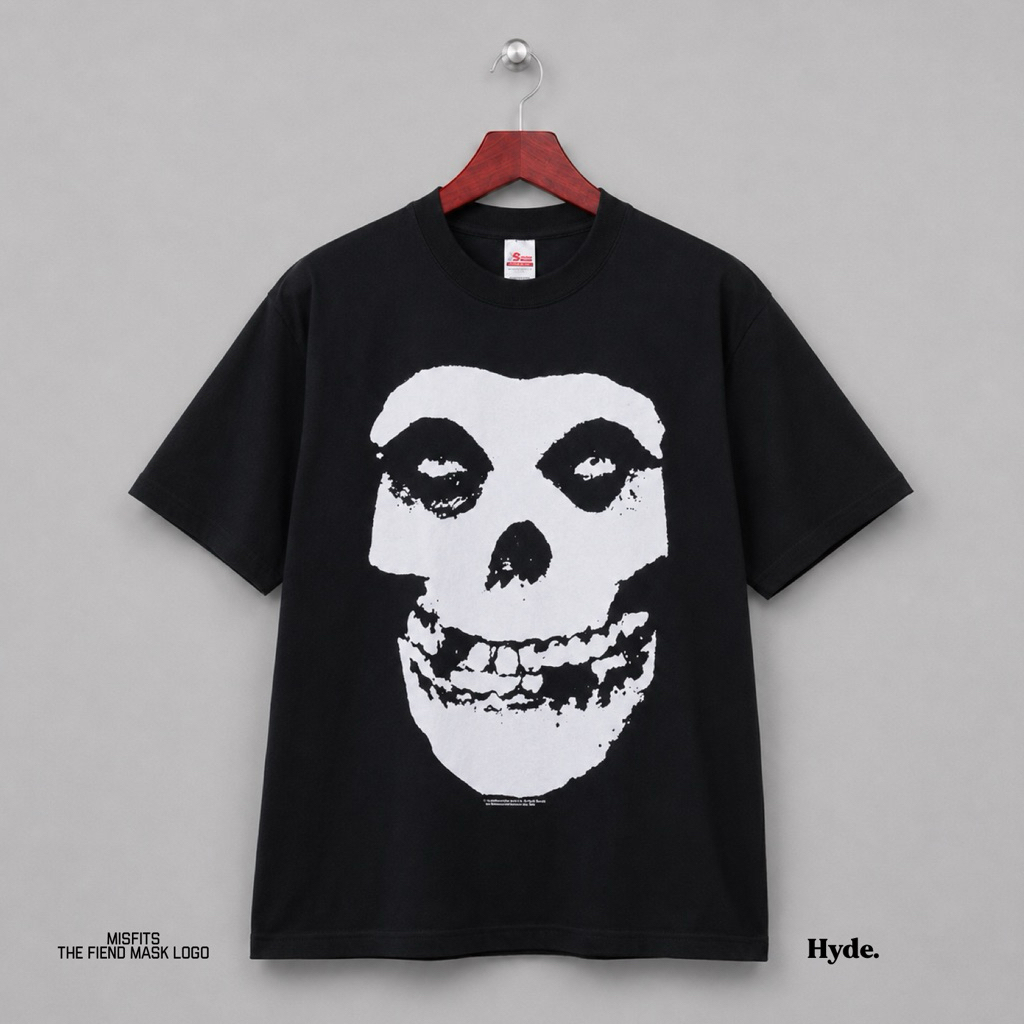 Baju Band - Misfits - The Fiend Mask Logo - Tshirt Black