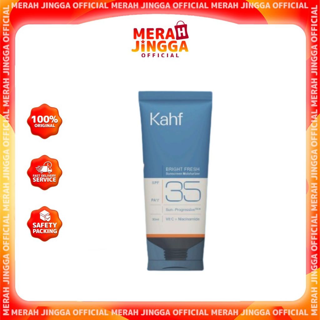 Kahf Triple+ Protection Sunscreen Moisturizer SPF 35 PA+++ 30 ml | Merah Jingga Official