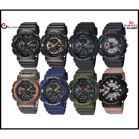 DIGITEC DA-2020T Jam Tangan Pria Double Time Digitec 2020 DA2020 DG2020