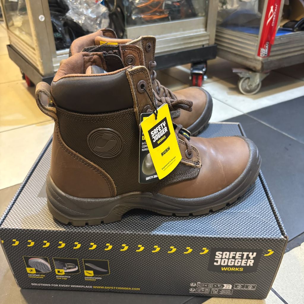 SEPATU SAFETY JOGGER RUSH S3/SEPATU SAFETY JOGGER/SAFETY JOGGER/JOGGER RUSH BROWN