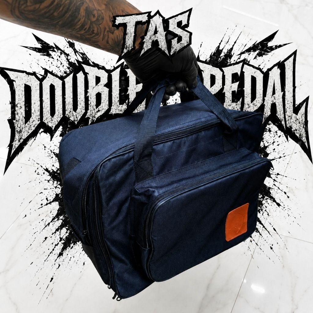 tas double pedal,gigbag double pedal,tas pedal drum