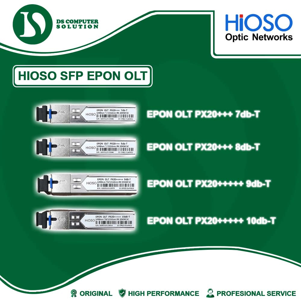 HIOSO SFP EPON OLT 7db, 8db, 9db, 10db