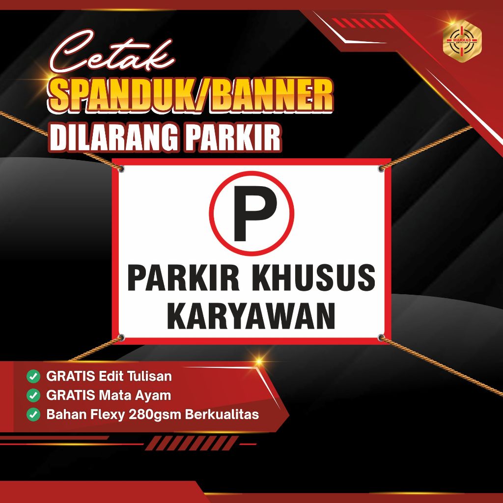 Spanduk Dilarang Parkir Area Perumahan