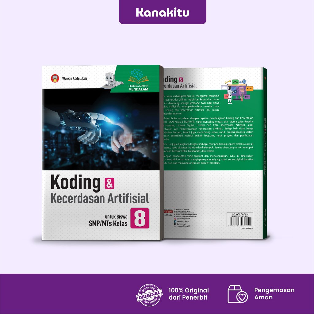 Buku Koding dan Kecerdasan Artifisial untuk SMP/MTs Kelas 8 | Buku Paket Koding