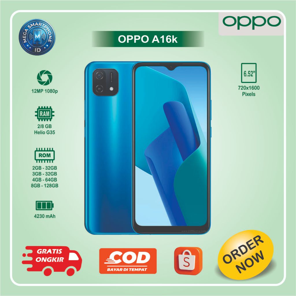 OPPO A16K | HP Second batangan