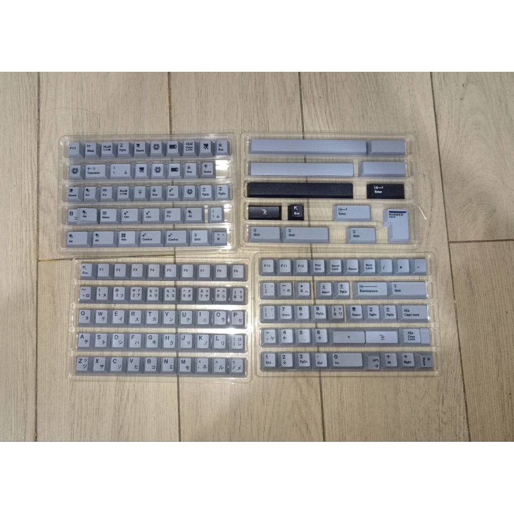 Keycaps Abu-abu Hitam Japanese root Cherry Profile