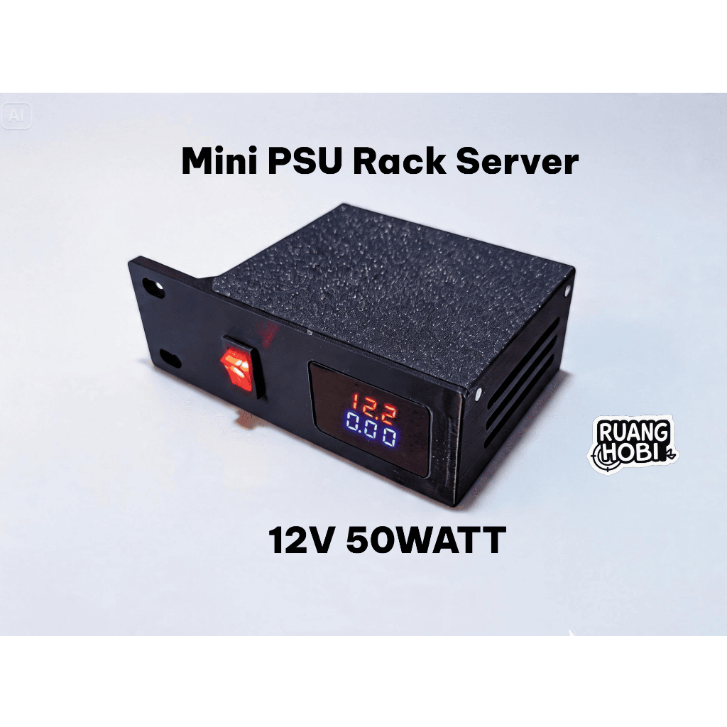 Mini PSU Rack Server 12V 50W DC Power Supply | Display Volt Ampere | Output Terminal & Jack DC | 220