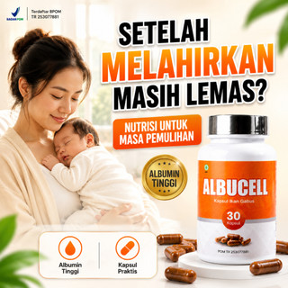ALBUCELL Kapsul Ikan Gabus 100% Albumin Tinggi Untuk Pasca Operasi, Caesar, Pasca Melahirkan