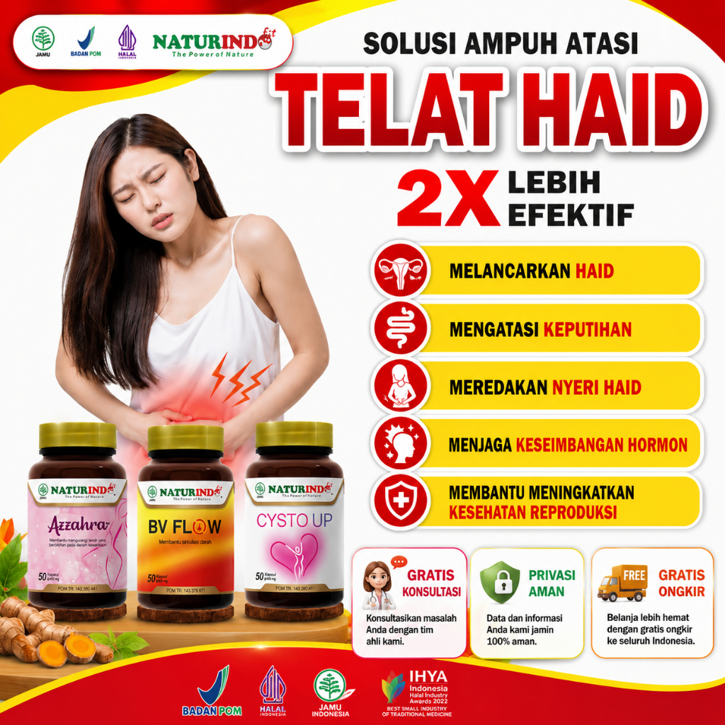 Azzahra - Obat Telat Dateng Bulan Pelancar Haid Nyeri Haid Menstruasi PCOS Gangguan Hormon Karena KB
