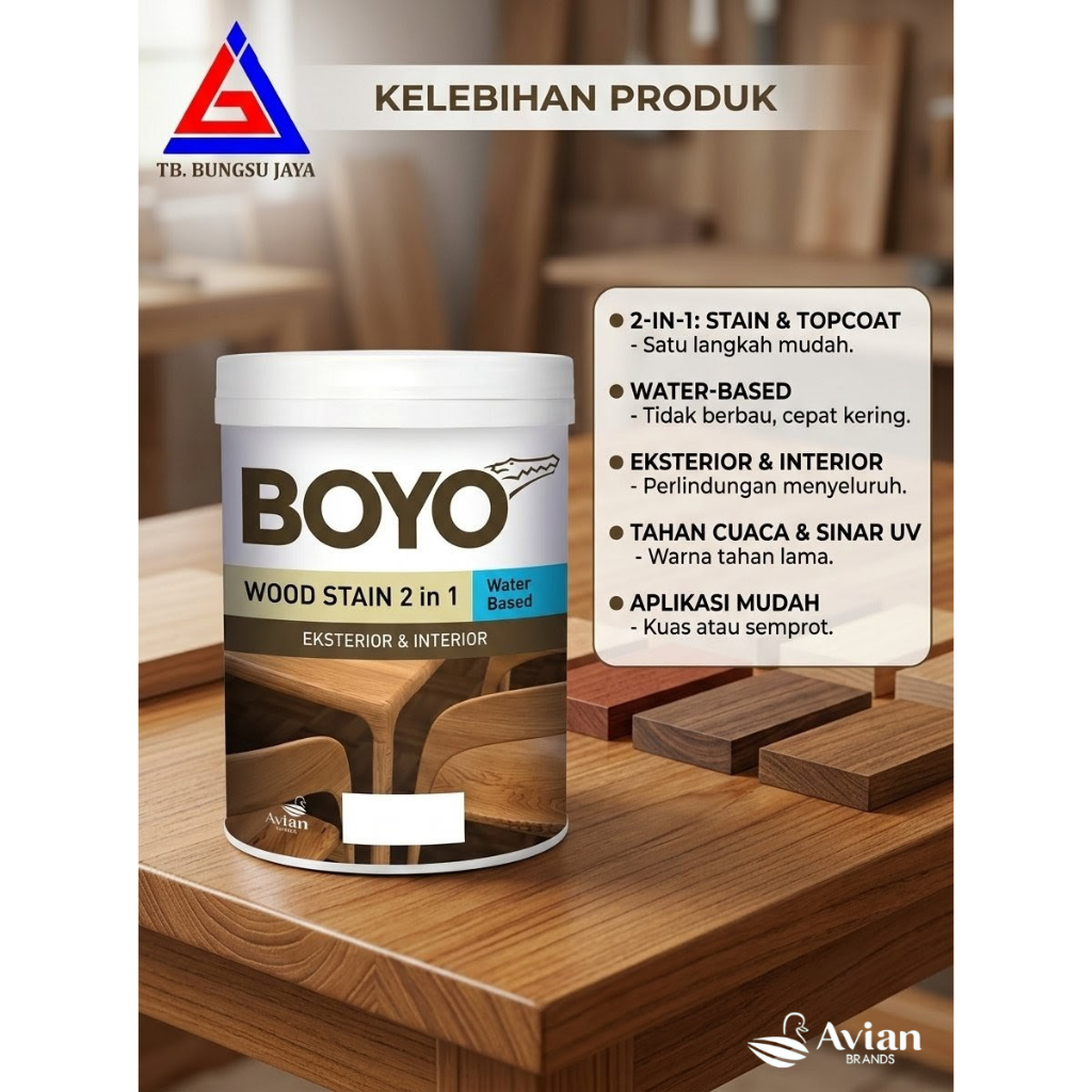 Boyo Politur Vernis Water Based 1 Kg
