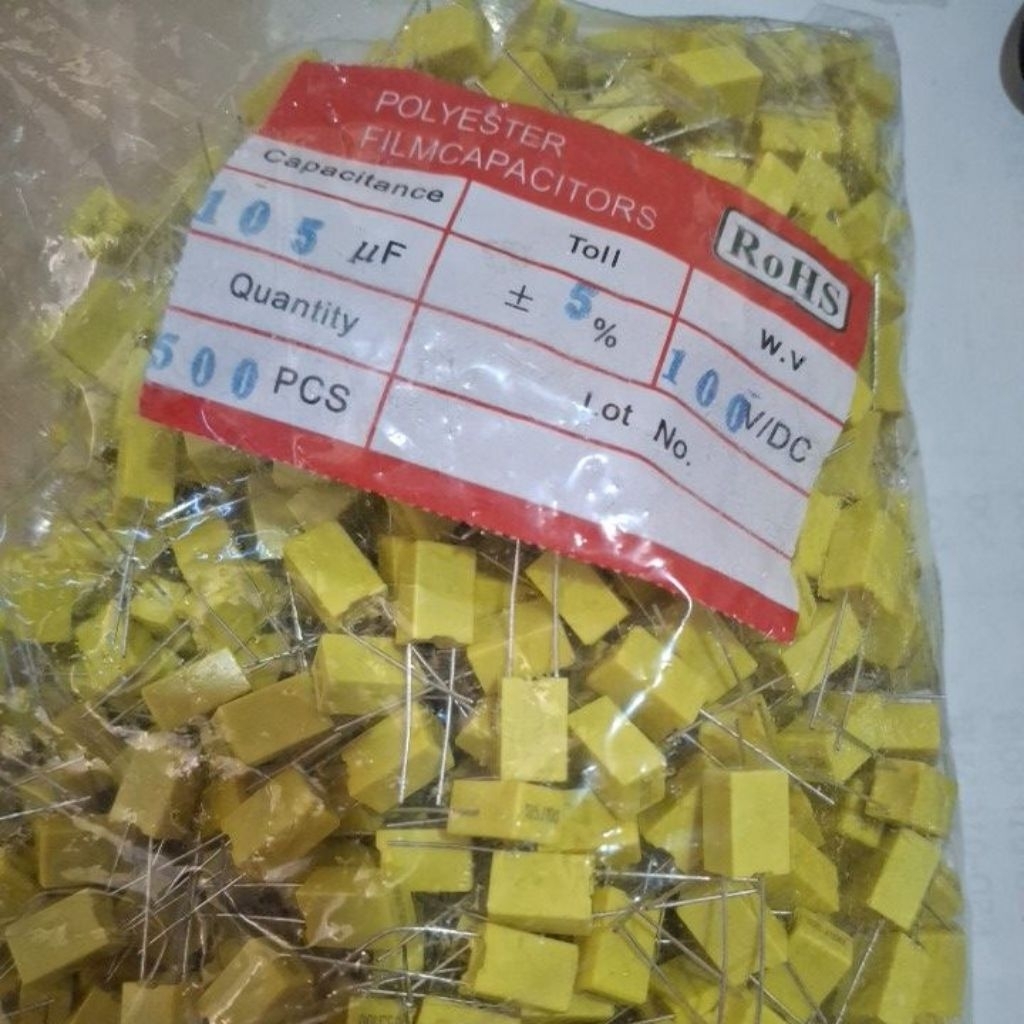kapasitor MKM 105 Warna kuning capasitor mkm 105