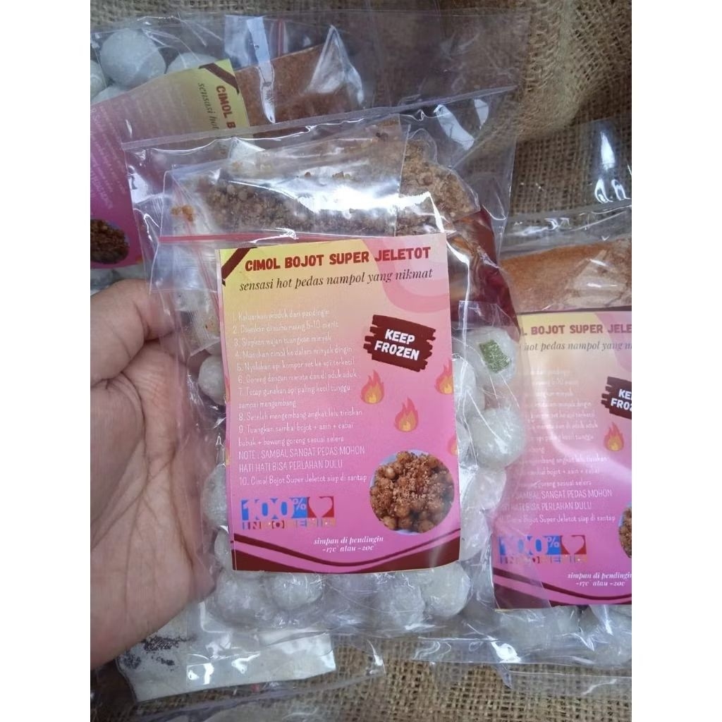CIMOL BOJOT FROZEN+CHILI OIL DAN BUMBU