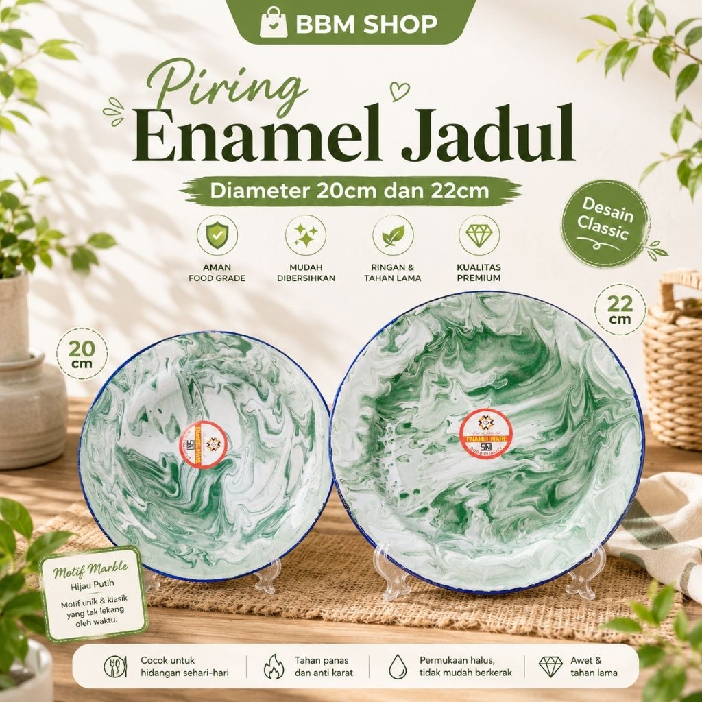 Piring Enamel Piring jadul Piring Seng