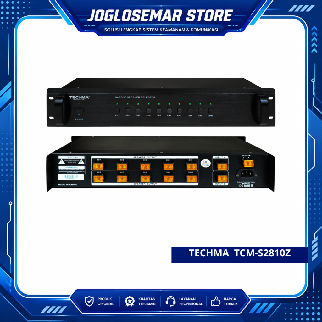TECHMA TCM-S2810Z, 10CH SPEAKER ZONE SELECTOR