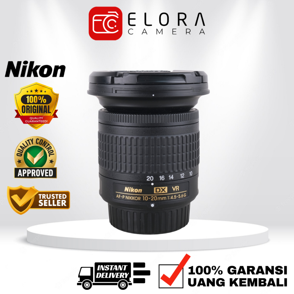 Nikon AF-P 10-20mm F4.5-5.6 G DX VR / Lensa Nikon AFP 10-20 mm F 4.5-5.6 G DX VR