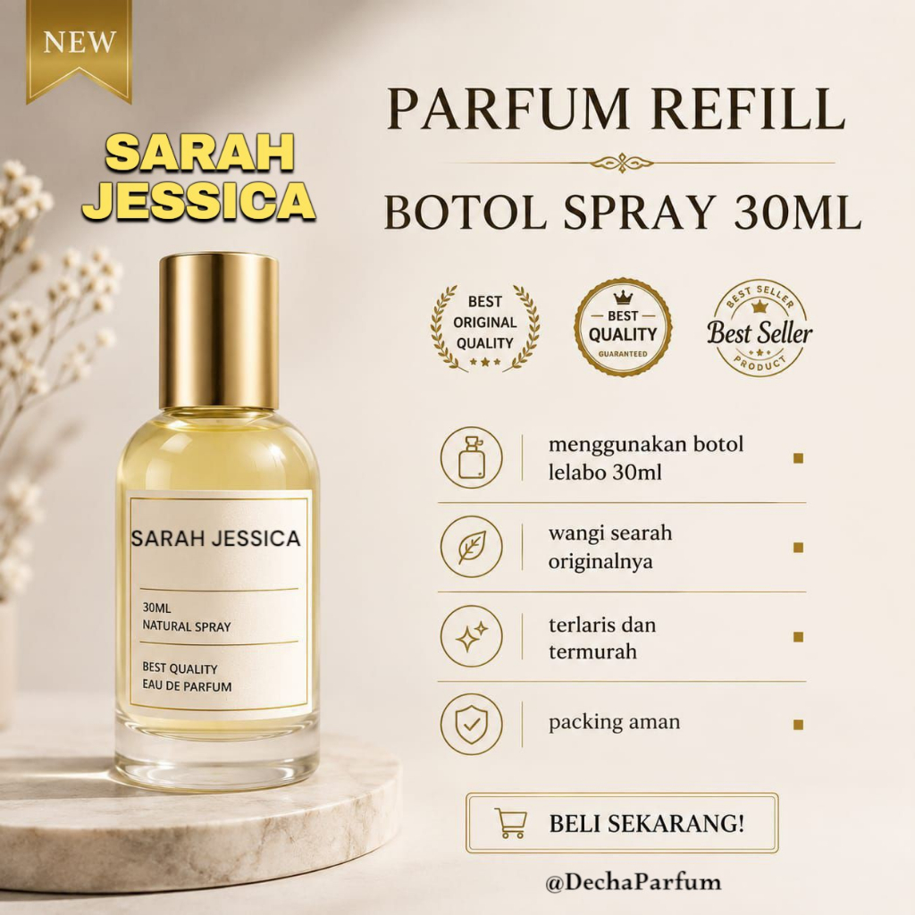 (LLB 30ML) S4R4H JESS1C4 PARFUM REFILL UKURAN 30ML TERMURAH DAN BERKUALITAS