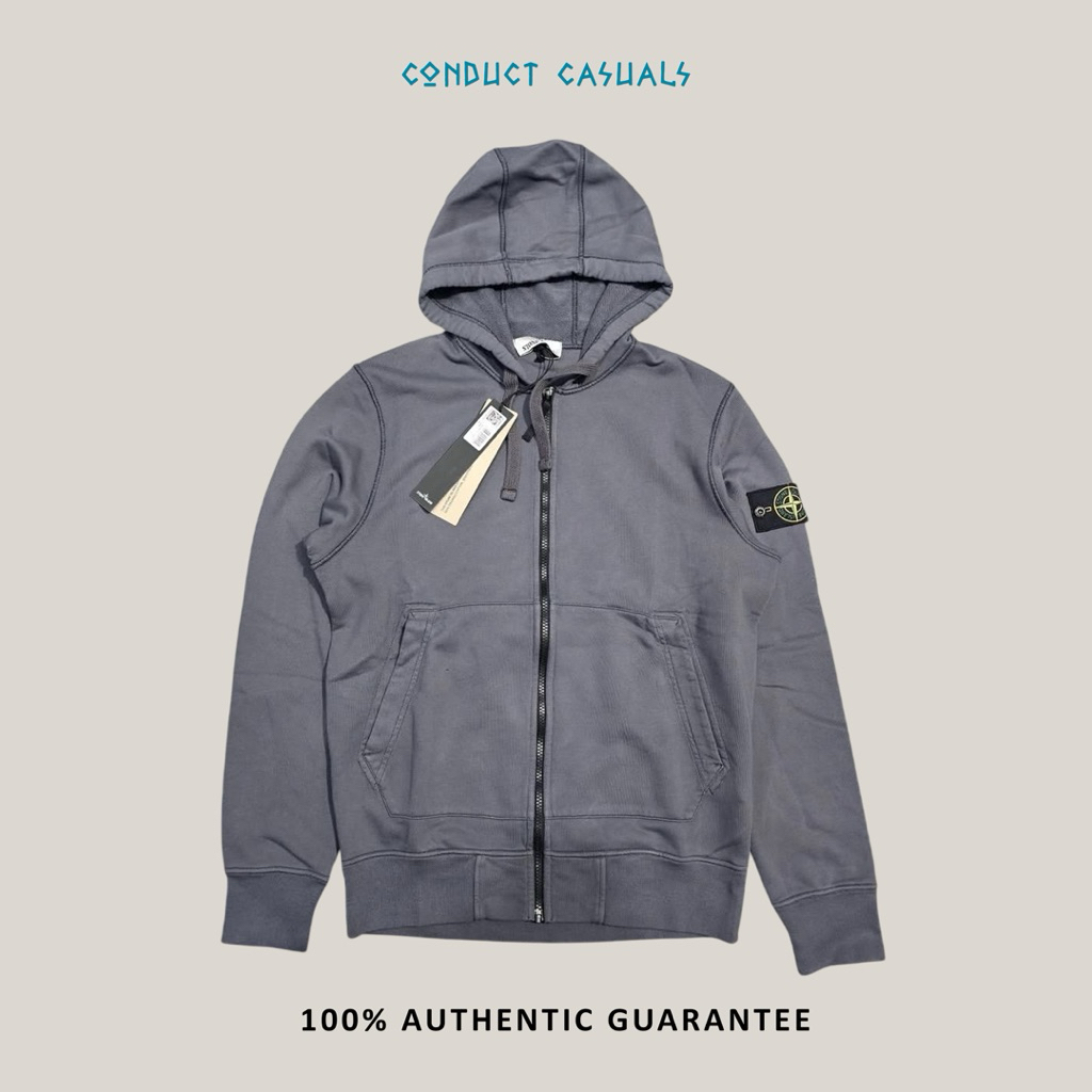 Zip Hoodie Stone Island Dark Grey Original