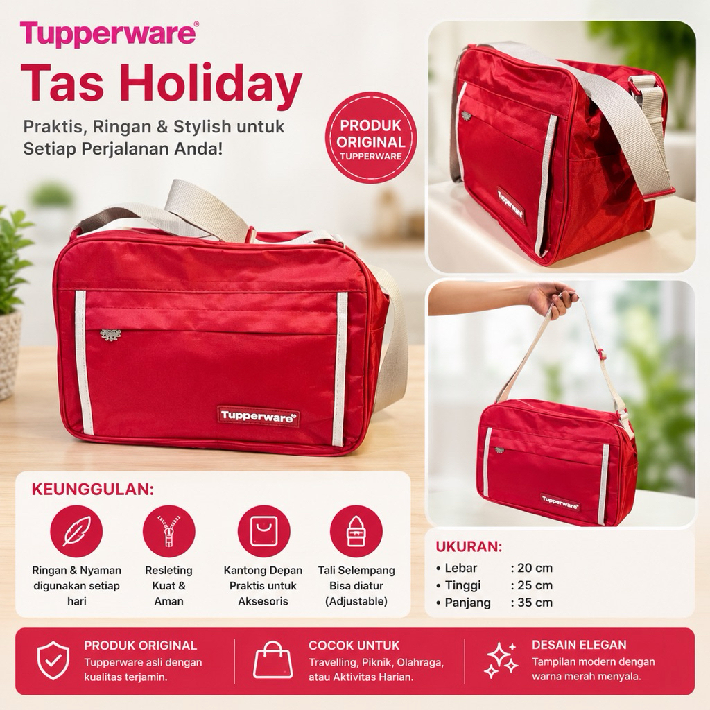 Tupperware tas holiday pack original