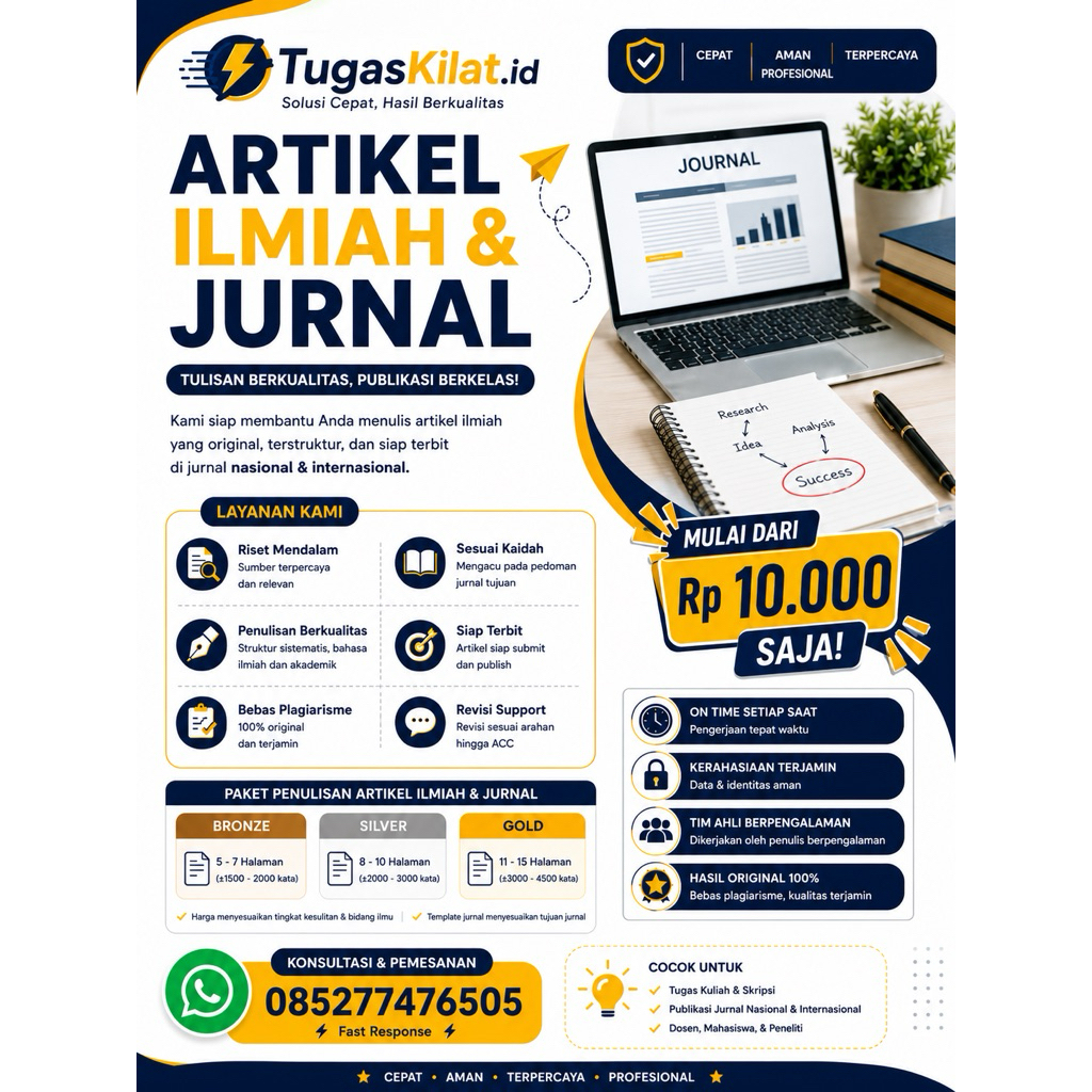 Jasa Penulisan Artikel Ilmiah & Jurnal
