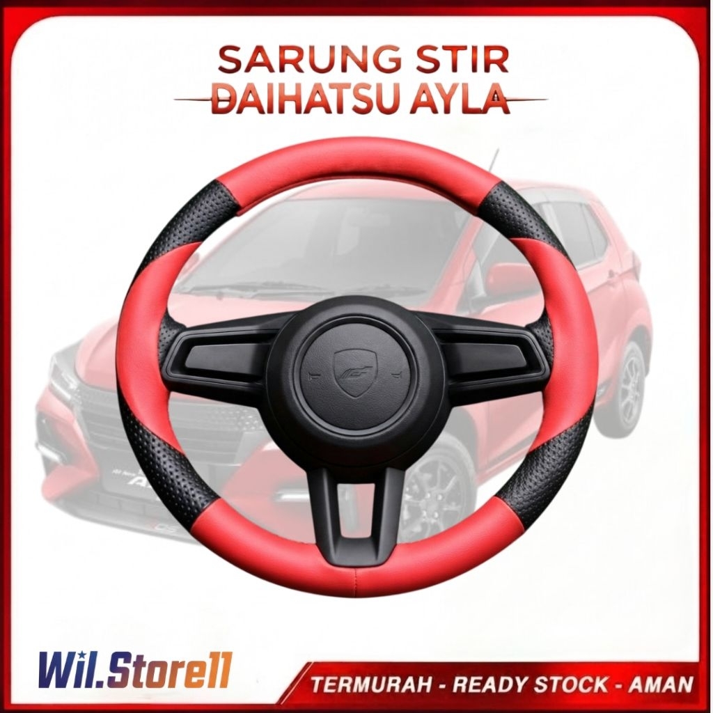 Sarung Stir Mobil Daihatsu Ayla , Cover Stir Mobil Ayla