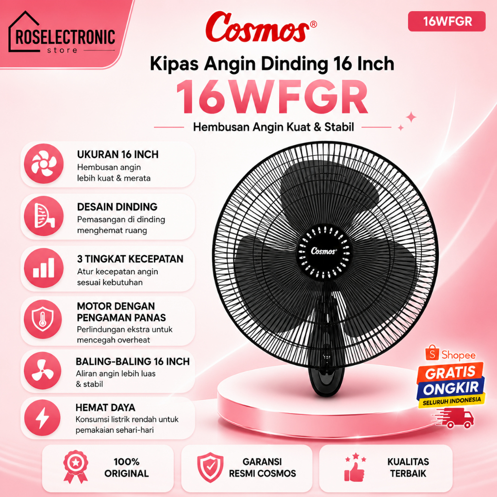 Cosmos Kipas Angin Dinding 16WFGR 16 Inch 16WFGR