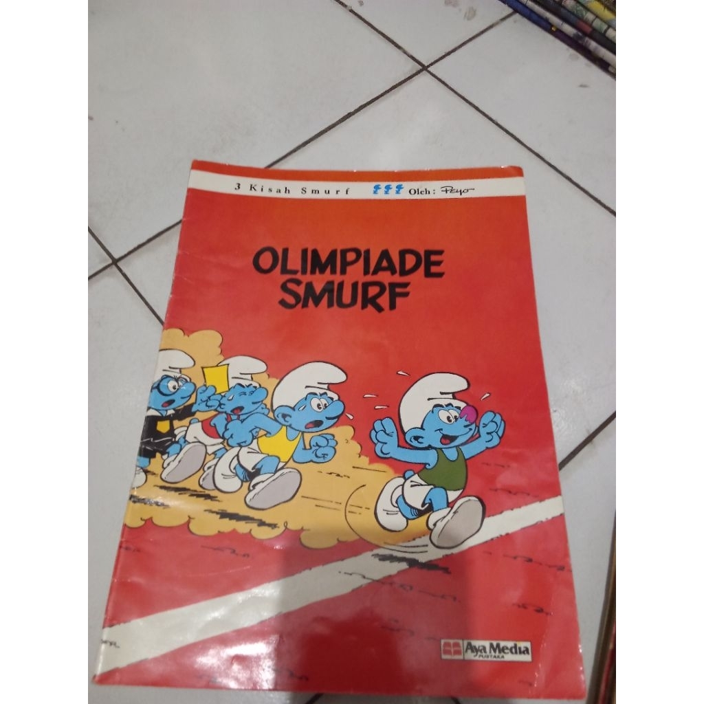 Buku 3 Kisah Smurf Olimpiade Smurf Peyo Bekas Original