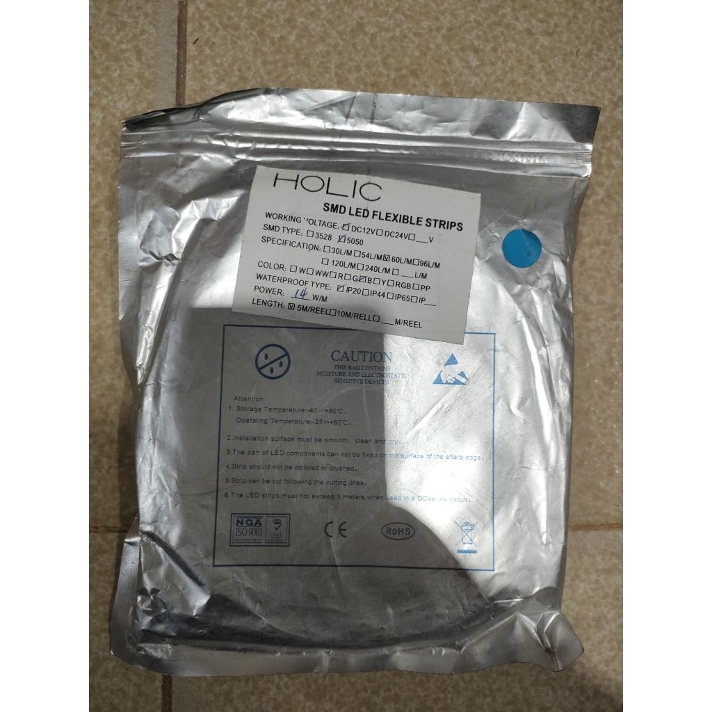 LED Strip Holic 5050 5m biru