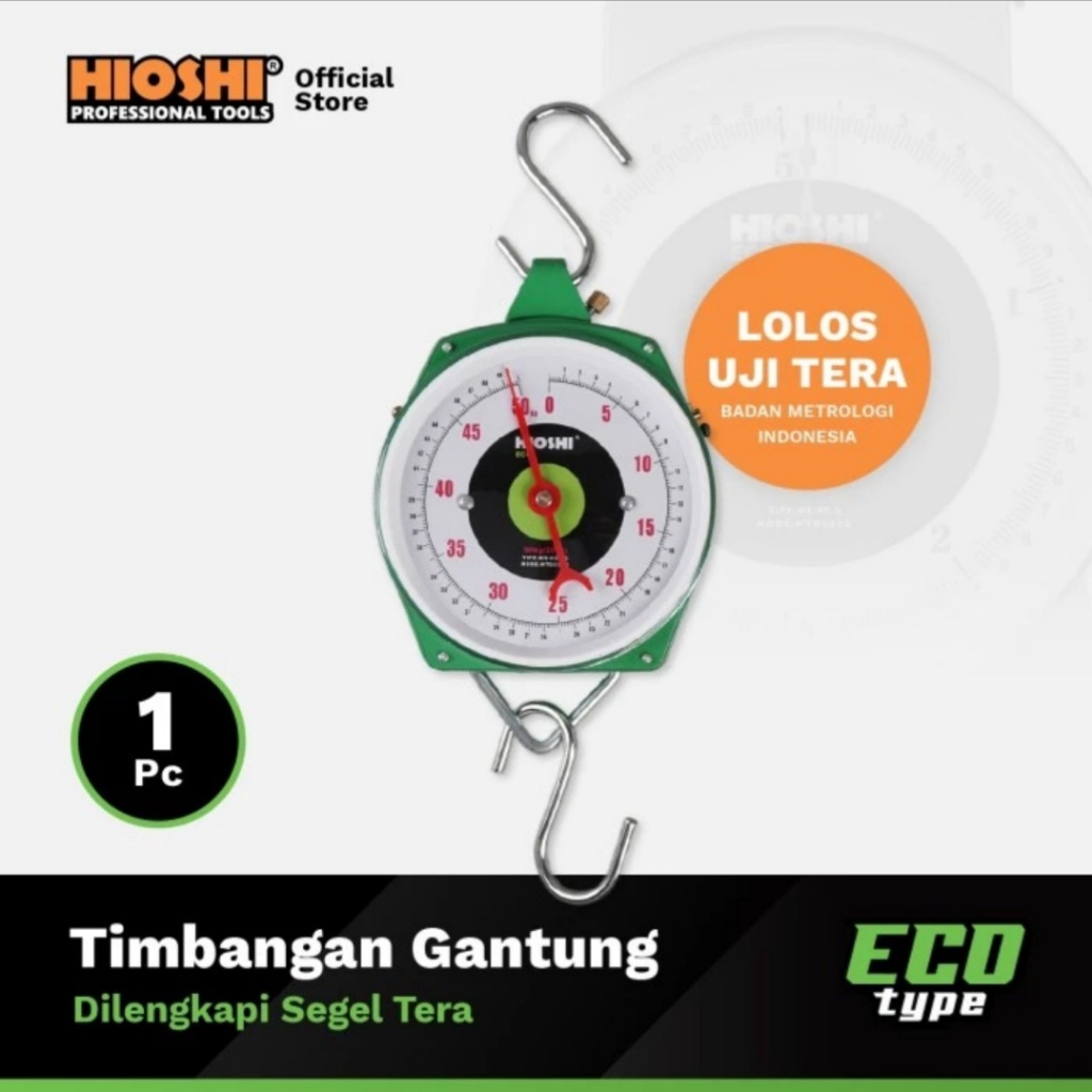 TIMBANGAN GANTUNG BULAT ECO HIOSHI