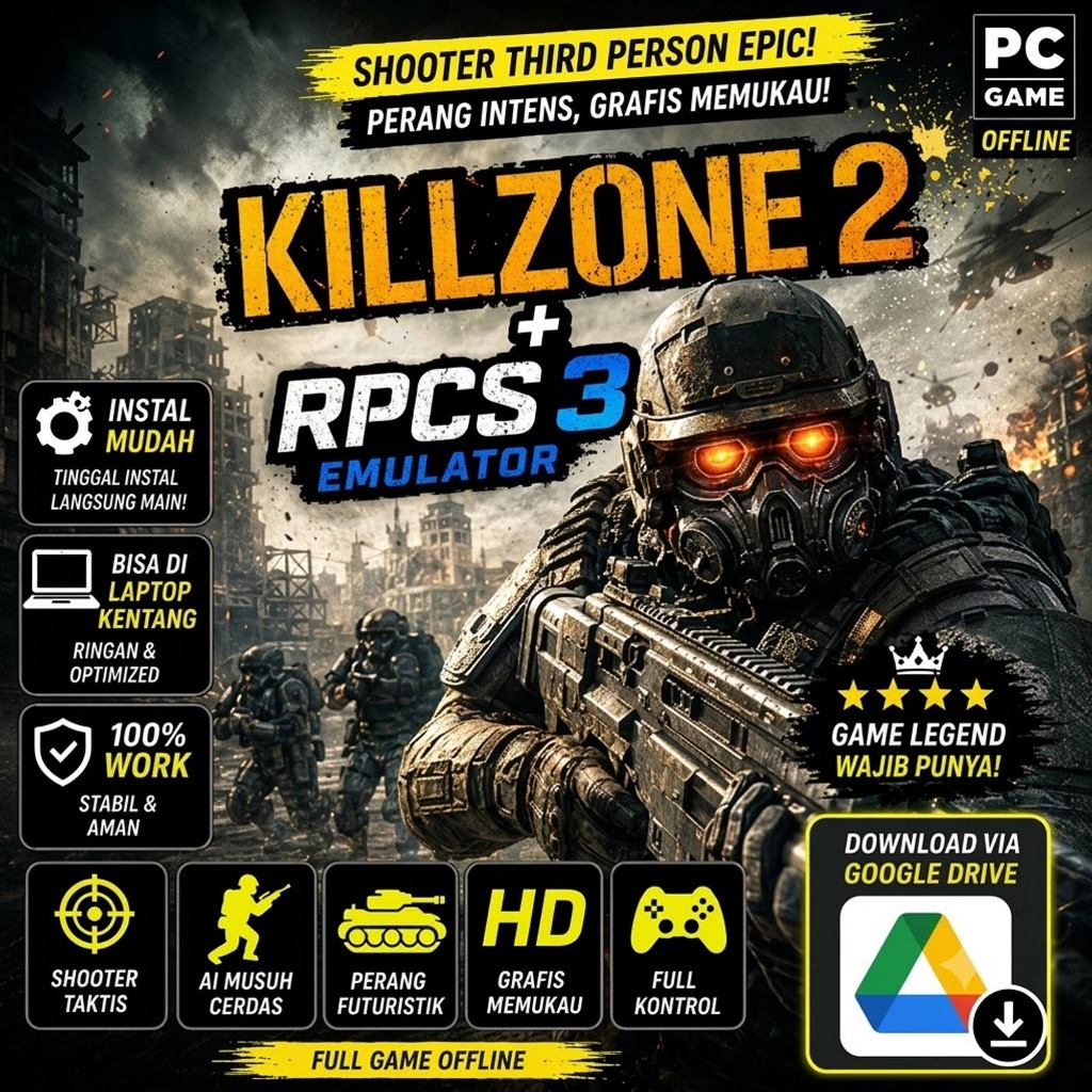 (RDP) KILLZONE 2 + RPCS 3 EMULATOR - GAME PC RAJA DIGITAL PRO
