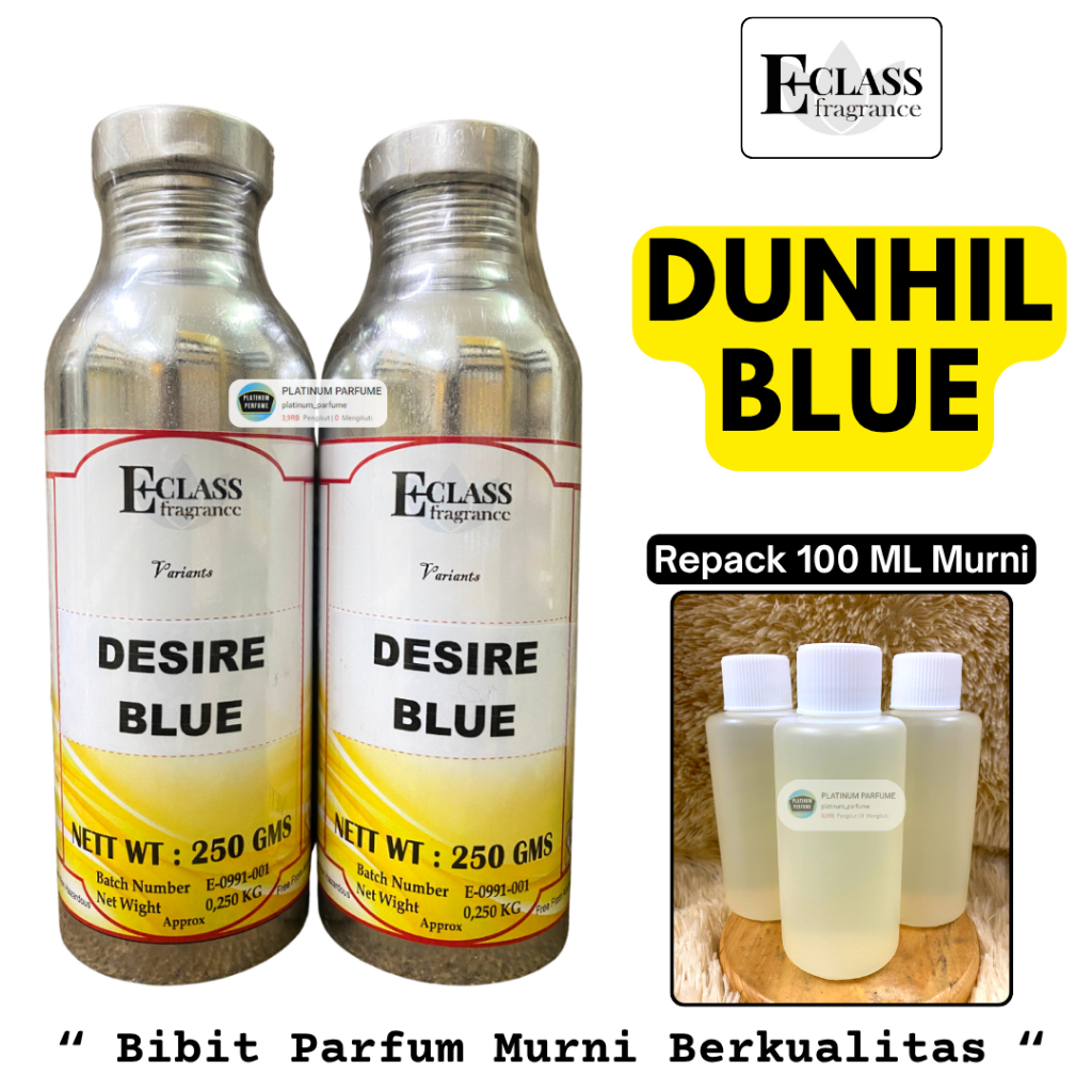 Bibit Parfum DUNHIL BLUE Repack 100 ML MURNI ECLASS Fragrance - Biang Parfum Murni Pria - DUNHILL BL