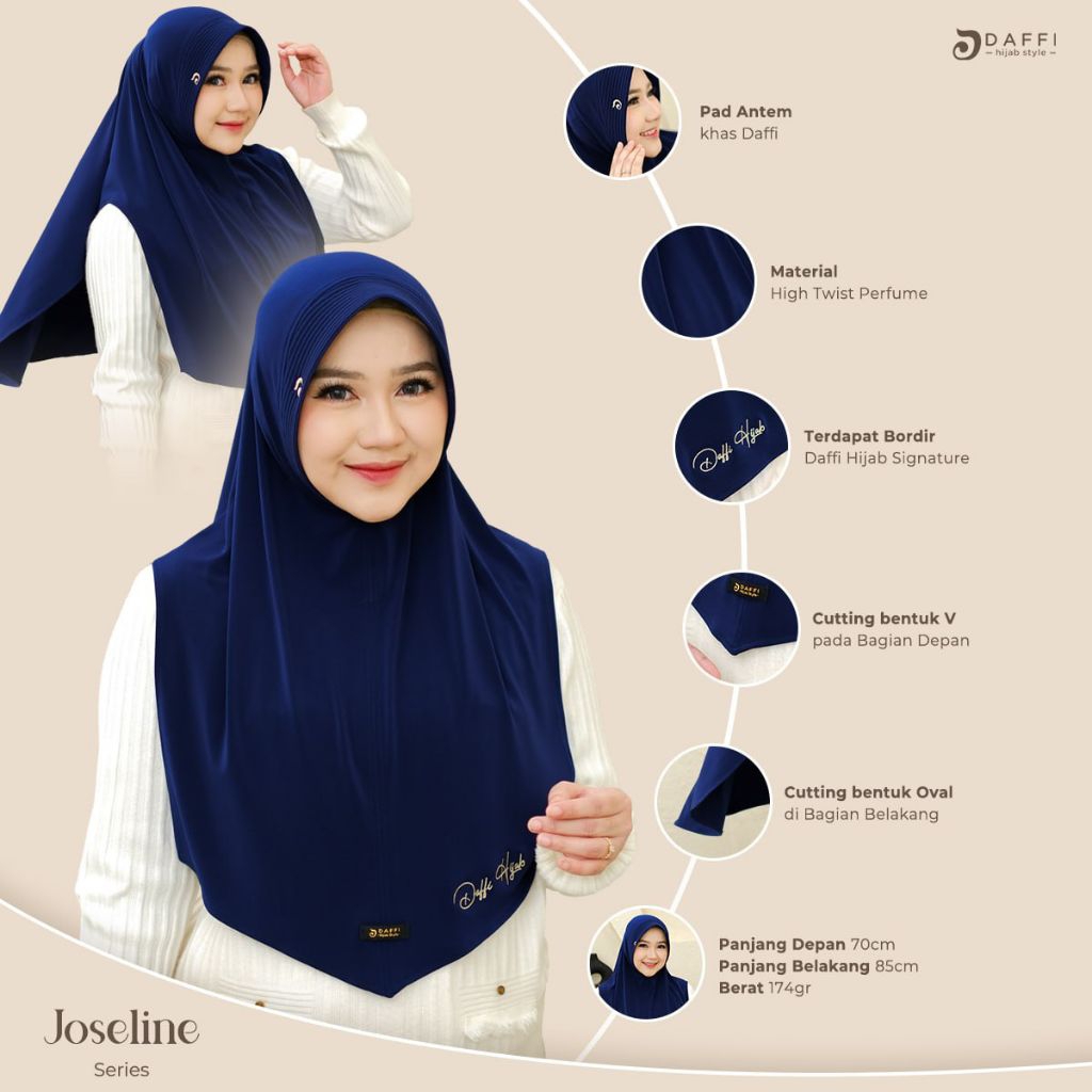 Hijab Daffi Joseline Series Batch 15 hijab instan jilbab instan berkualitas ORI Daffi