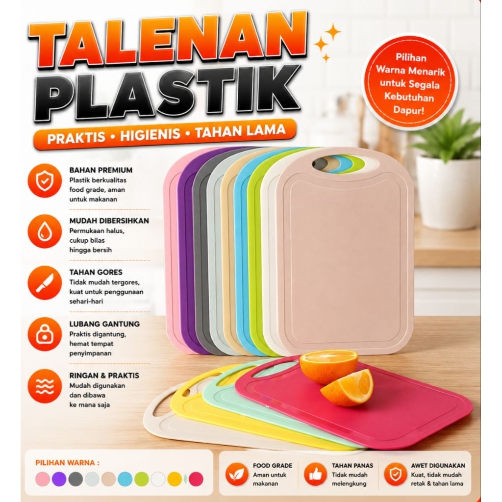 Talenan Plastic talenan plastik warna Talenan Aesthetic Talenan Plastik Tebal