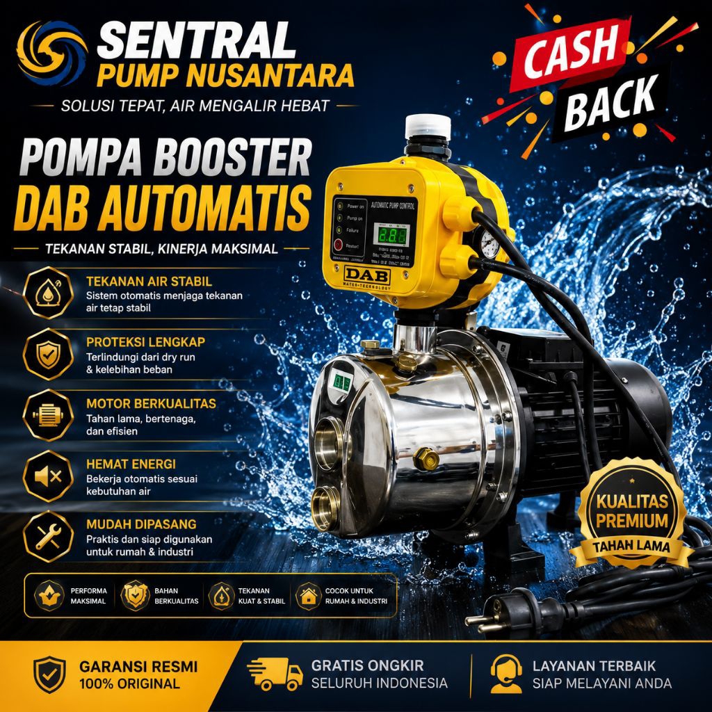 Mesin Pompa Air Dorong Dab BS 370 SS Booster Pump