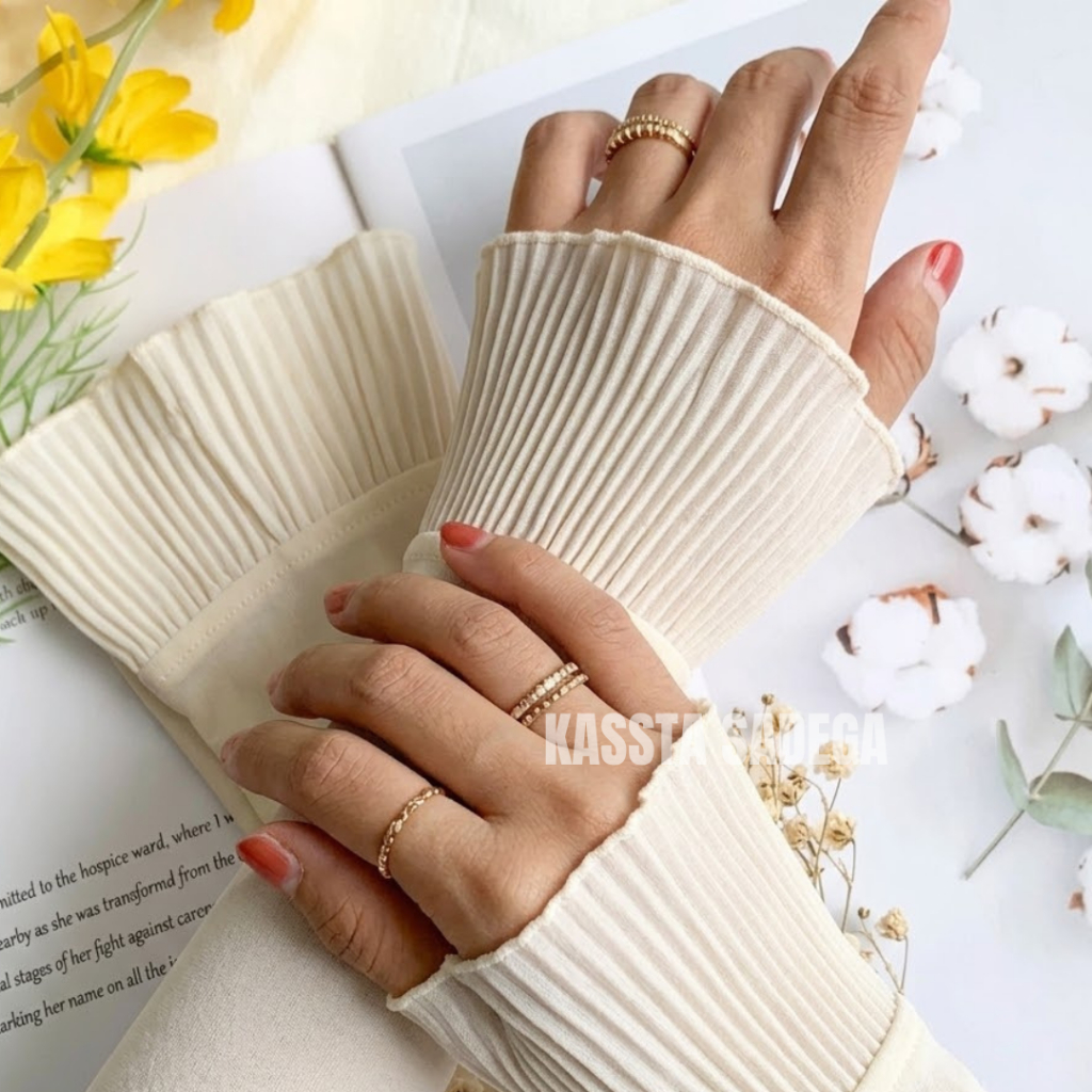 Best Seller Handsock Queen Ruffle / Handsock Renda Plisket / Manset Tangan Renda Plisket/ Handsock