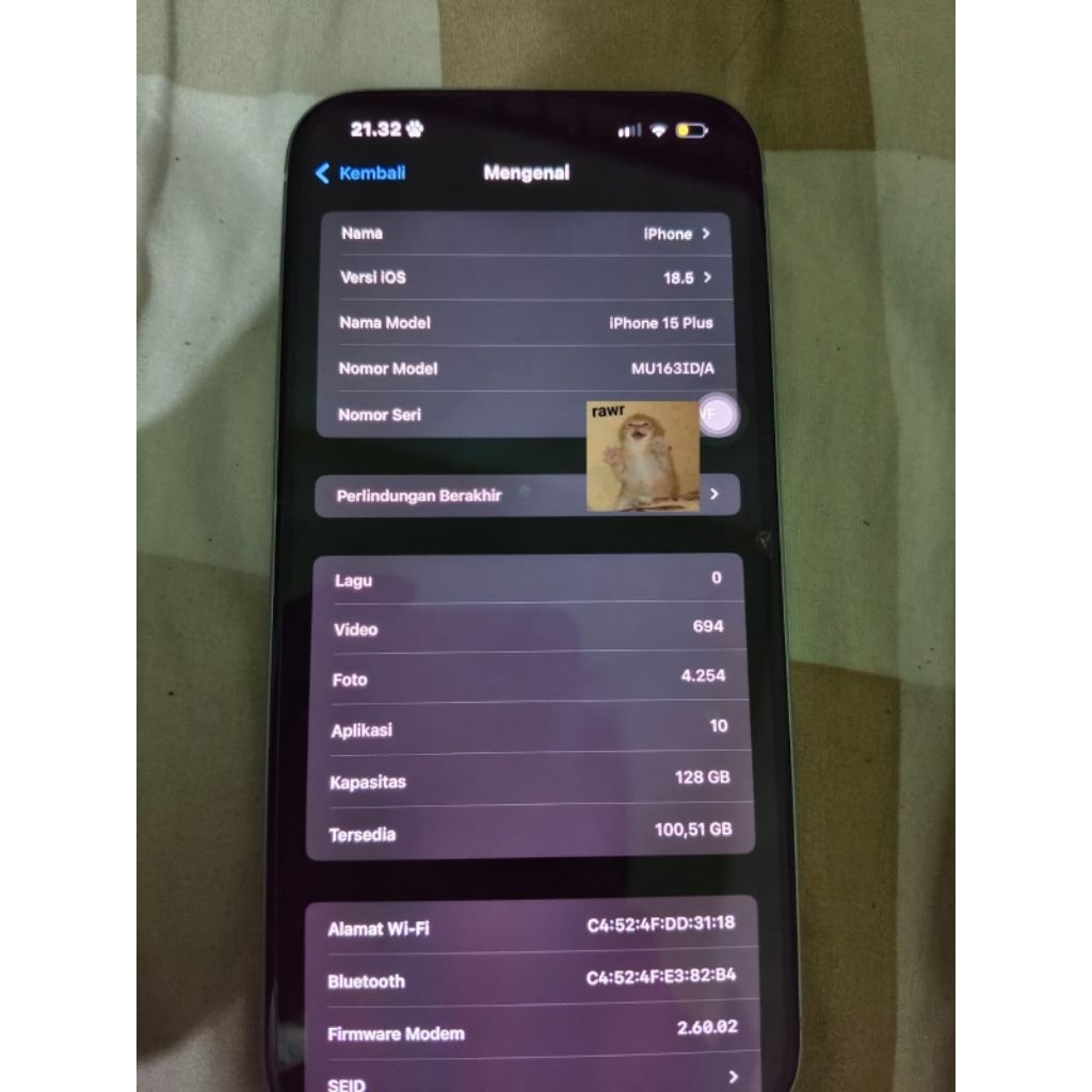 Iphone 15+128 bypass wifi
