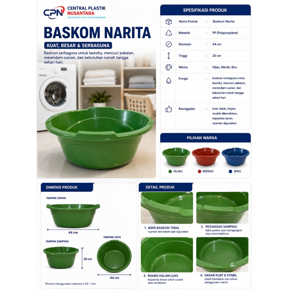 BASKOM PLASTIK NARITA JUMBO.
