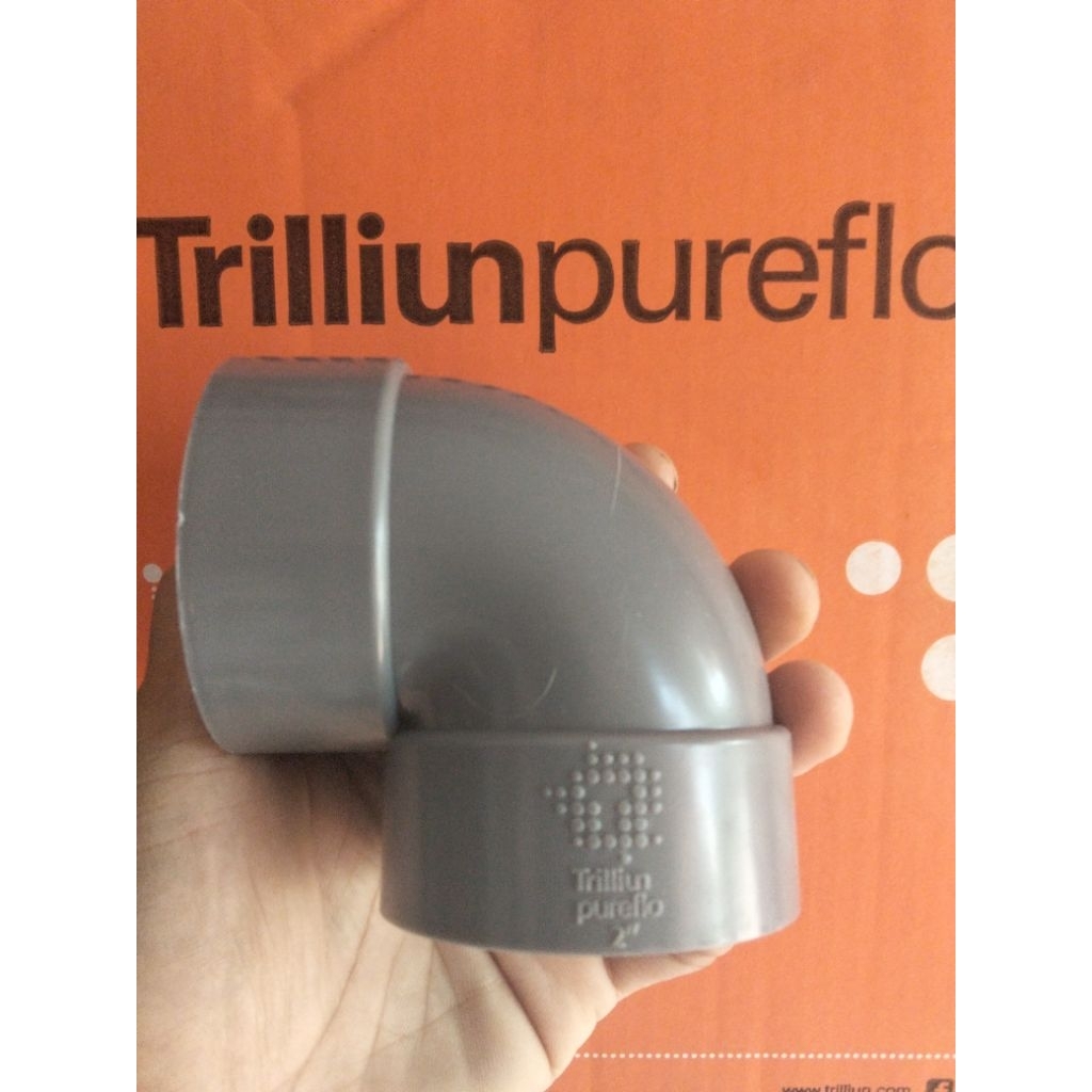 Knee Pipa PVC / Sambungan L pipa / Trilliun Pureflo