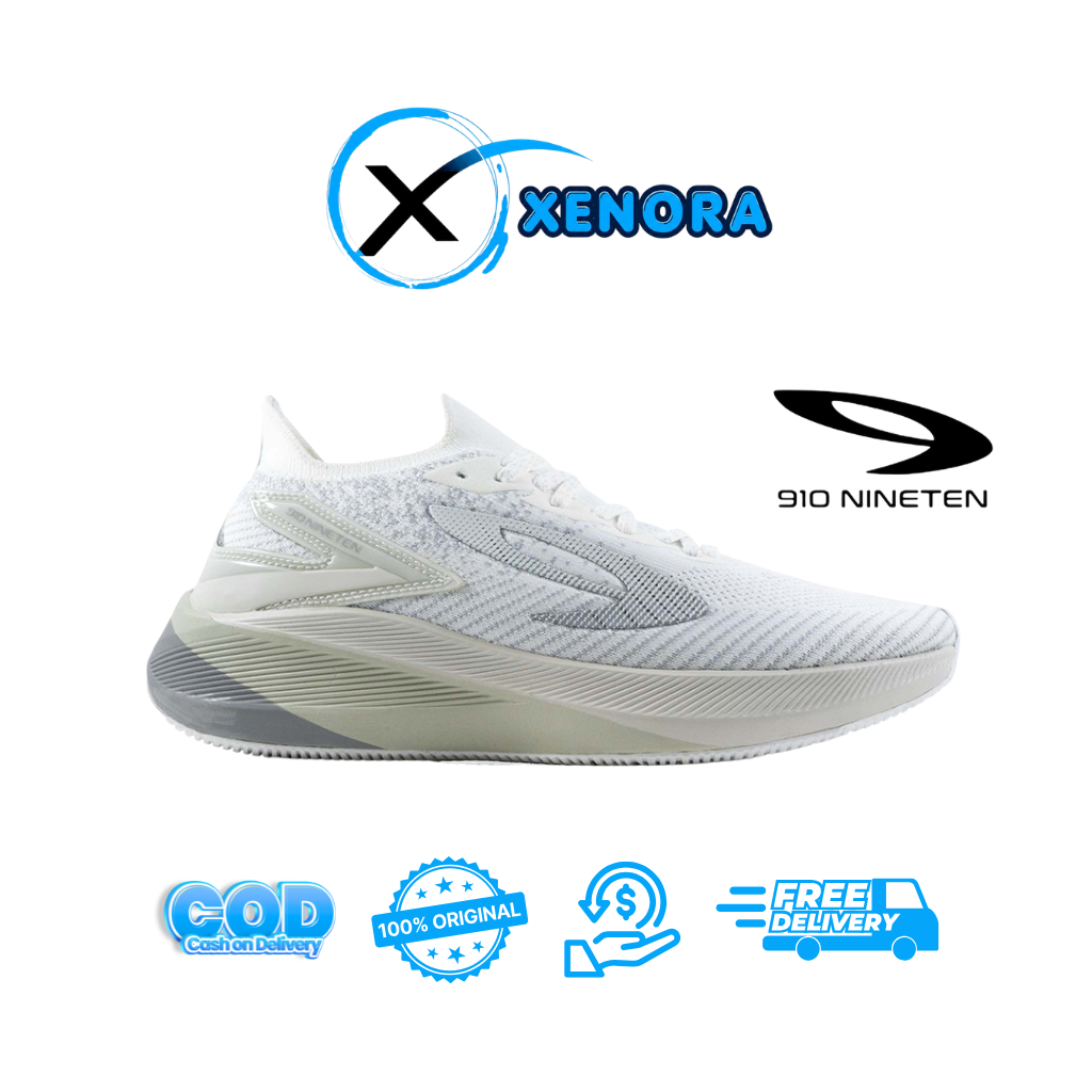 910 HAZE INFIKNIT 1.0 PUTIH ABU - Sepatu Lari / Haze Infiknit 1.0 Putih Abu 910Nineten/ Sepatu Putih