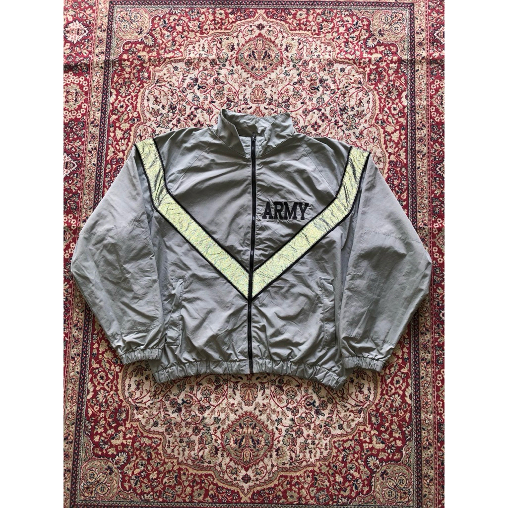 Us army ipfu physical fitness uniform reflective windbreaker jacket mi797