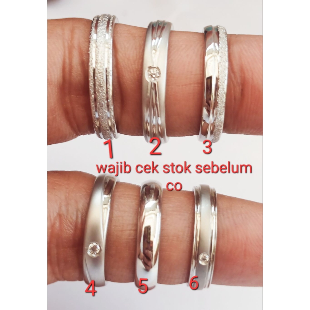 cincin couple besi putih  / cincin besi putih ambon