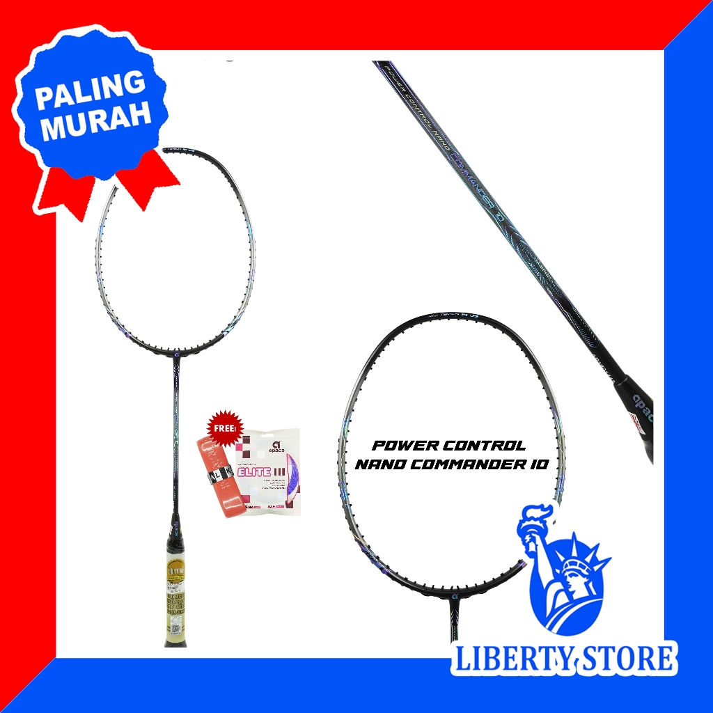 Raket Badminton ORIGINAL APACS COMMANDER 10 + SENAR + GRIP