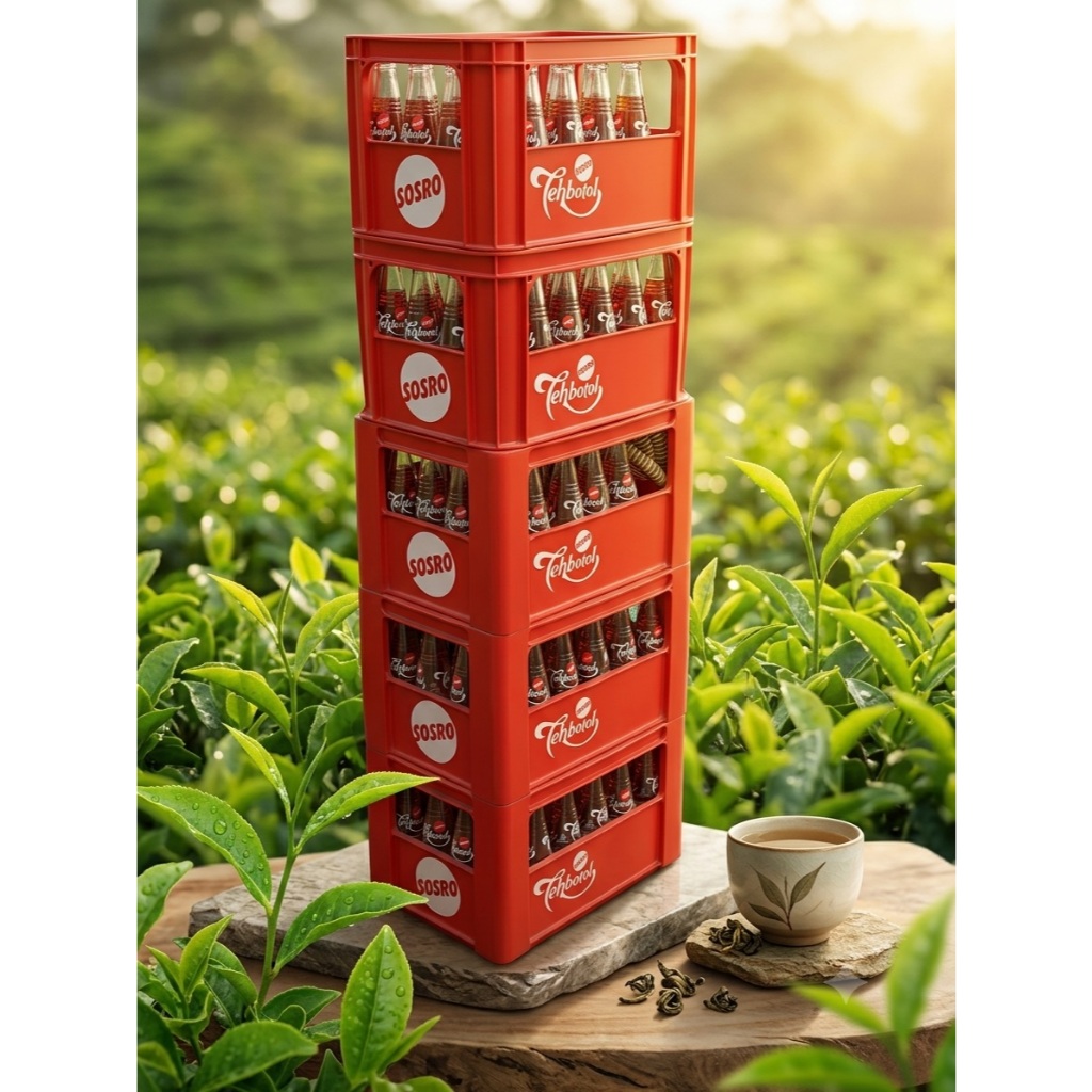 Teh Botol Sosro Beling Krat Kaca Glass Crate