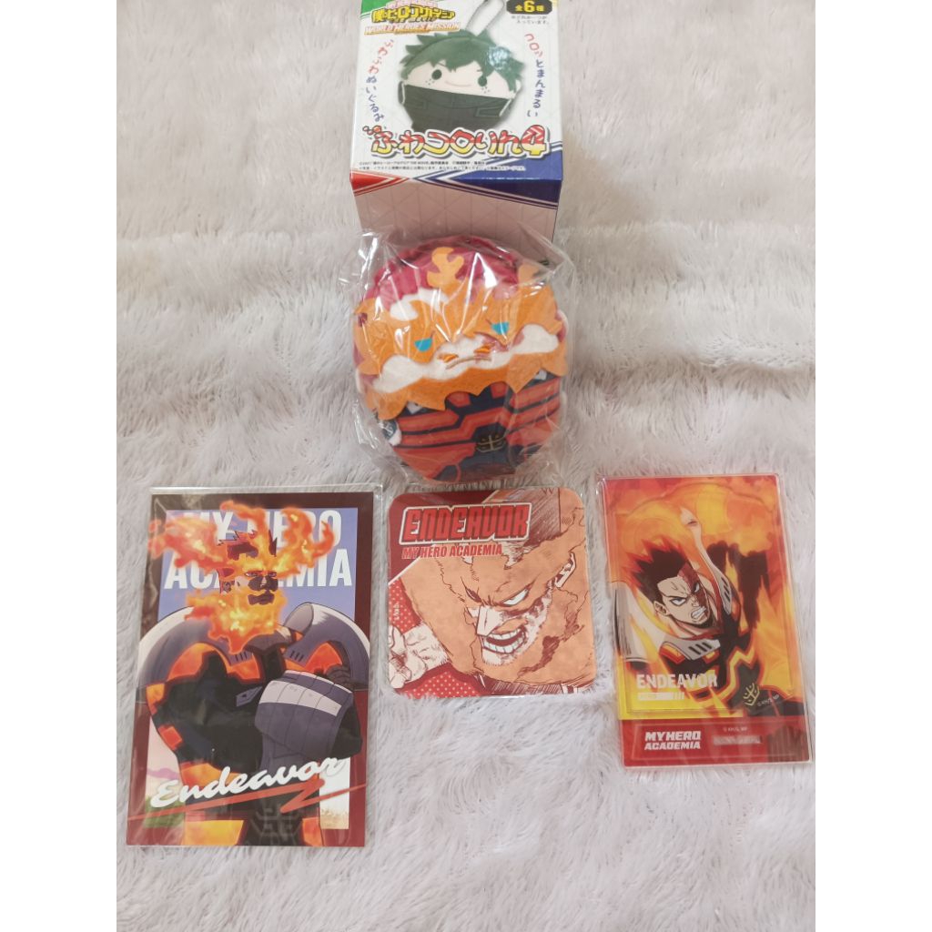 [READY] My Hero Academia Endeavor Enji Todoroki Fuwakororin Plush Keychain Acrylic Standee Postcard 